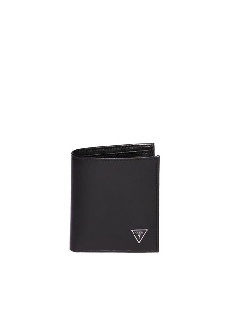 Black certosa leather billfold GUESS | SMCSLE LEA22MITO-BLA